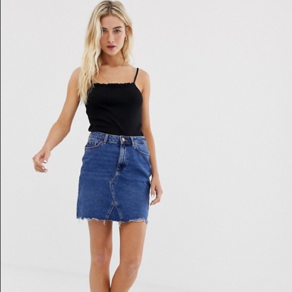 New Look Denim Mom Skirt in blue size 6